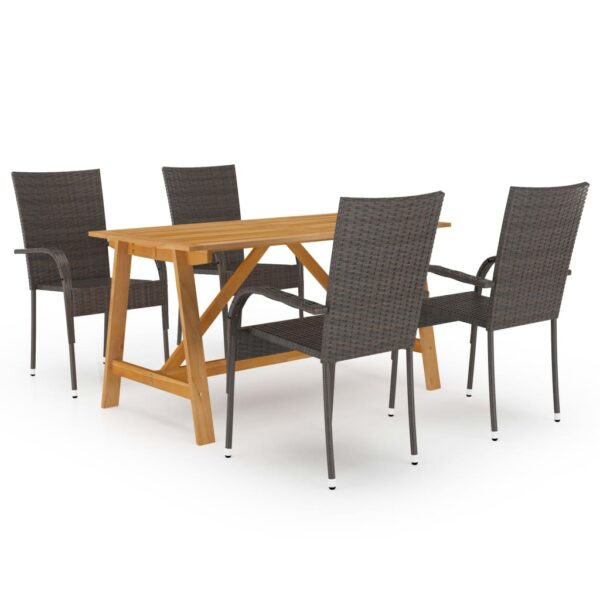5-delige Tuinset bruin
